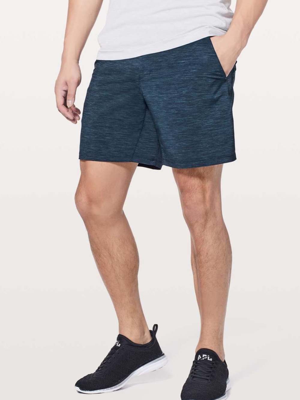 lululemon athletica Men’s Pace Breaker Shorts in Heathered Navy
